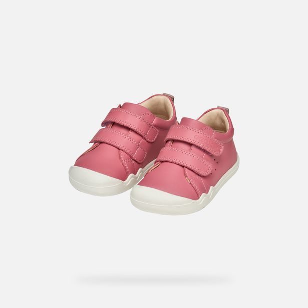 Růžové dívčí tenisky Geox Steppieup