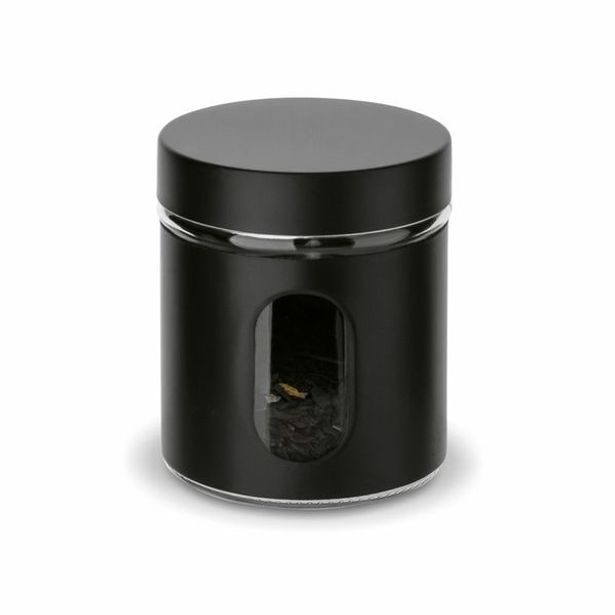 dóza 0,65l SKLO ČERNÁ, d10x12cm, průhled *PO 15.6.