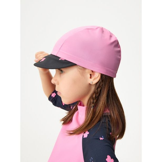 Unuo, Dětská kšiltovka s UV ochranou 50+, Růžová, Květiny