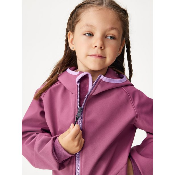 Dětská softshellová bunda s fleecem Basic, Švestková