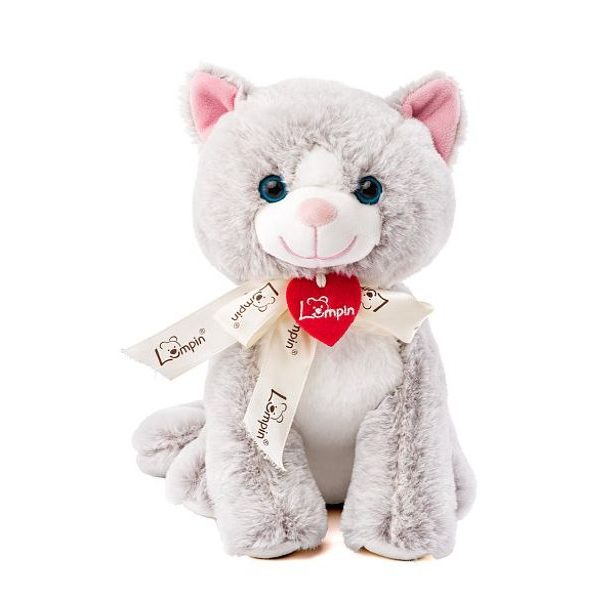 LUMPIN Kočka JACQUELINE světle šedá, 25cm