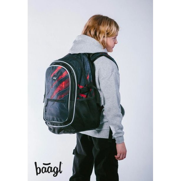 BAAGL SET 5 Core Láva: batoh, penál, sáček, ledvinka, obal na notebook