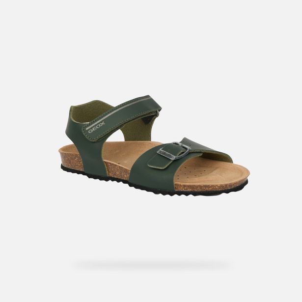 Khaki chlapecké sandály Geox Ghita