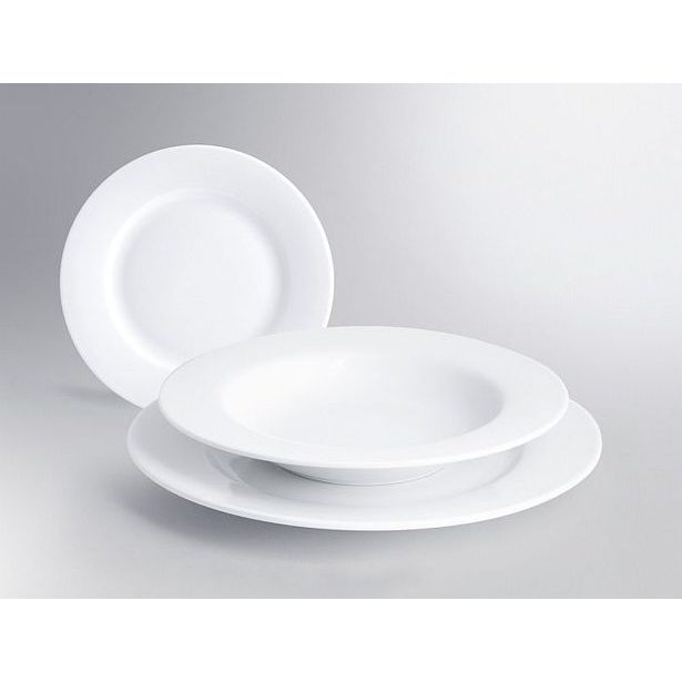 soupr.18díl.jídelní PURE Premium, silný, bílý porcelán