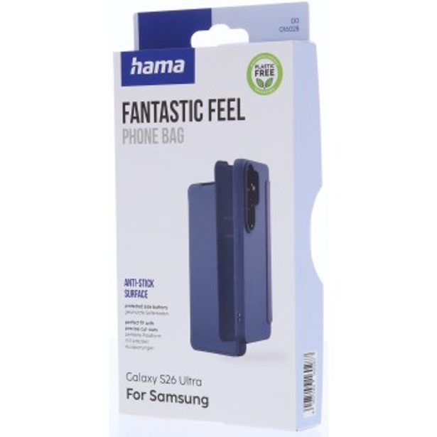Hama Fantastic Feel, pouzdro-knížka pro Samsung Galaxy S26 Ultra, hebký povrch, modré