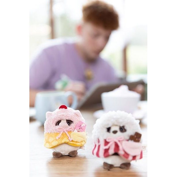 NICI NICI plyš MyMochi Kravička Moona 8 cm v kostýmu milkshake a zmrzlinou,set dárkové bal.