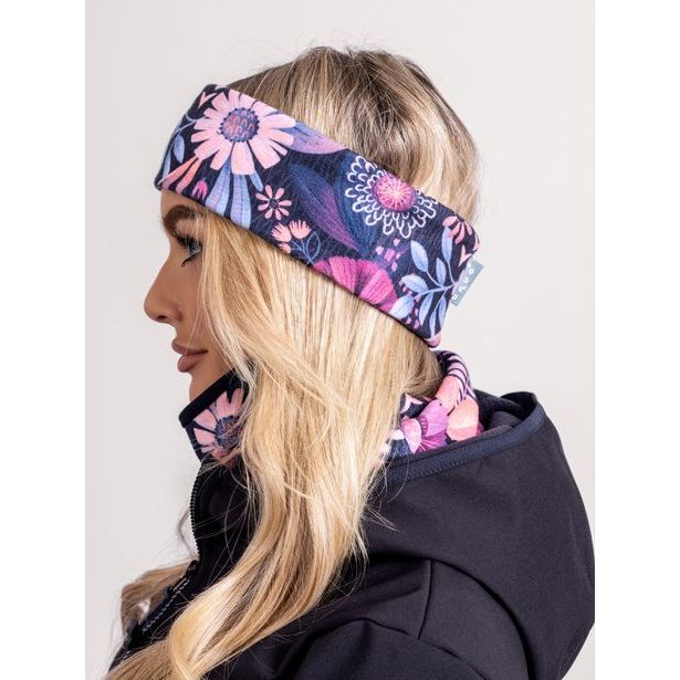 Unuo, Dámská čelenka fleecová Elise, Kouzelné květiny