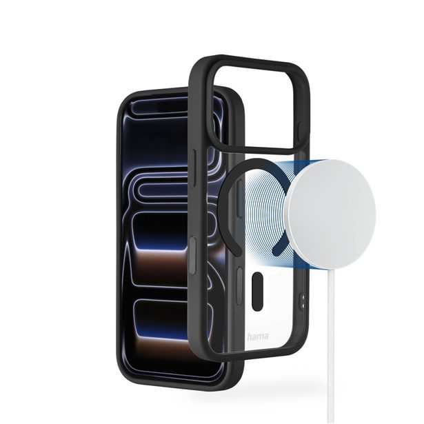 Hama Frame Protect, kryt pro Apple iPhone 17 Pro, magnetický, průhledný/černý
