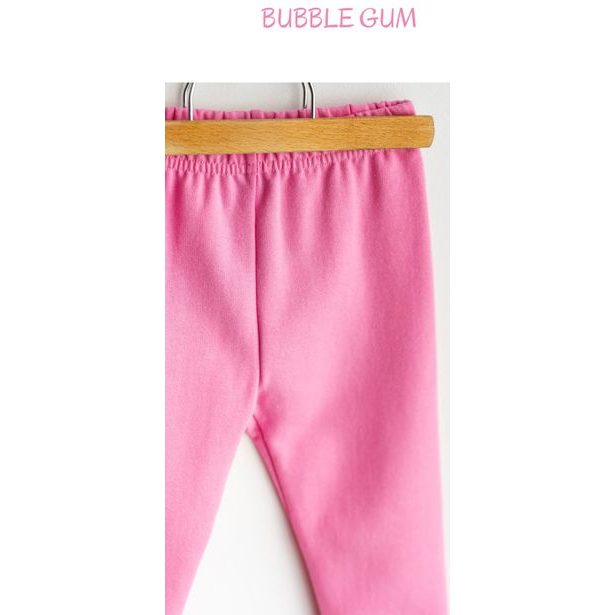 Termo legíny dívčí jednobarevné bubble gum