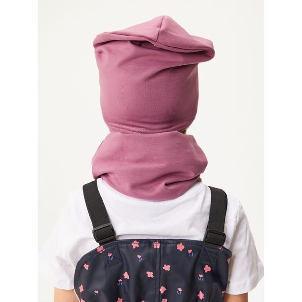 Unuo Dětská čepice z teplákoviny Homeless, Růžová