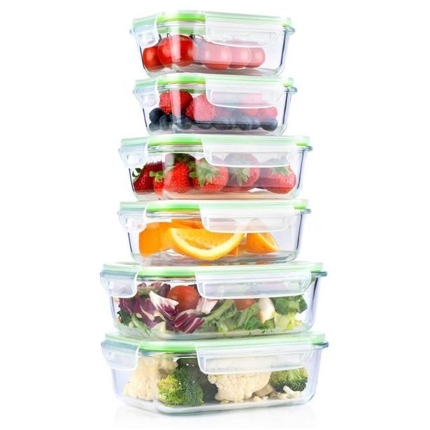 ALPINA Dóza na potraviny skleněná svíčkem sada 12 ks ED-226767