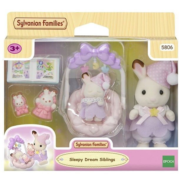 Sylvanian family Chocolate králíčci spící sourozenci