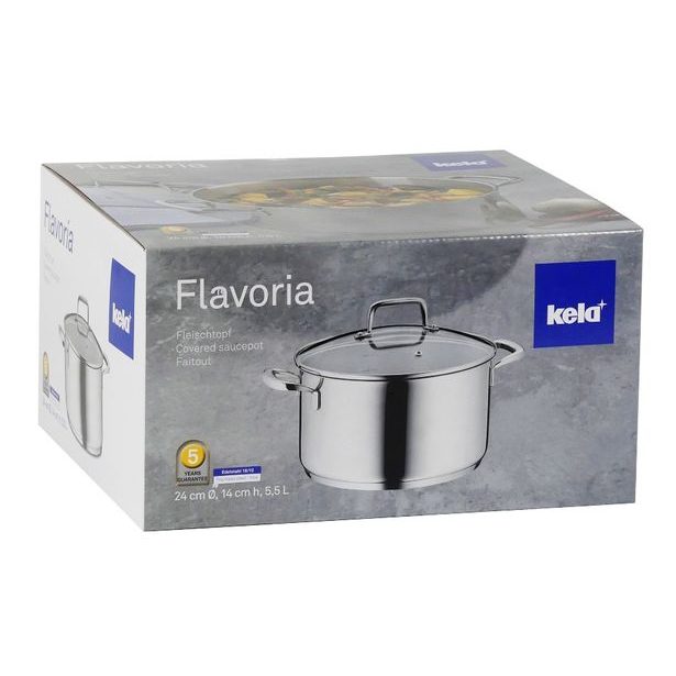KELA Hrnec s poklicí nerez 18/10 FLAVORIA 24 cm KL-10176