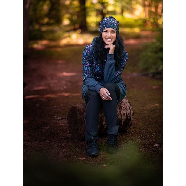 Unuo, Dámská čepice fleecová spadená, Lístečky