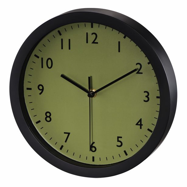 Hama Pure, nástěnné hodiny, 25 cm, tichý chod, olivově zelené