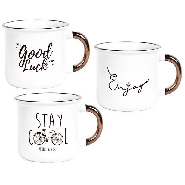 hrnek 350ml COOL, 3dekory, new bone