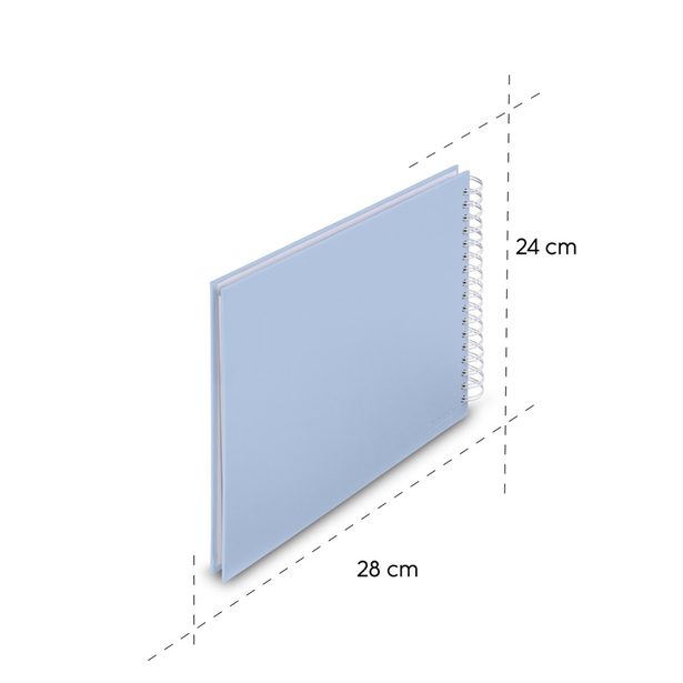 Hama album klasické spirálové FINE ART 28x24 cm, 50 stran, lagoon, bílé listy