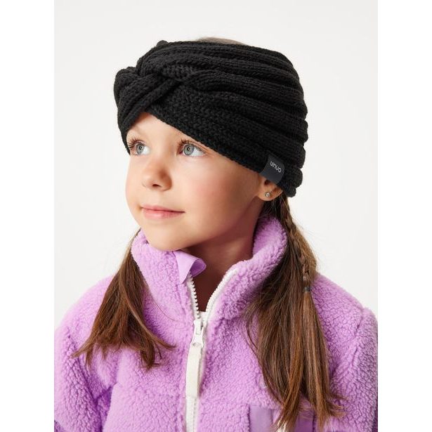 Unuo Čelenka pletená Twist, Černá