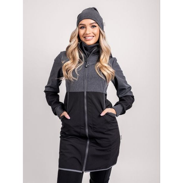 Unuo, Dámský nákrčník z teplákoviny, Grafitová Šedá