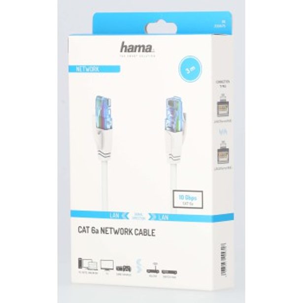 Hama síťový kabel Cat6a U/UTP RJ45 3 m, 10 Gb/s