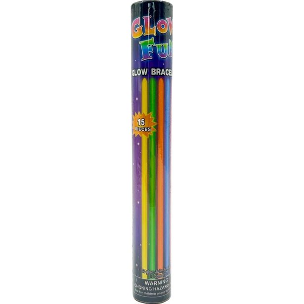 GLUMI Svítící náramky - 15 ks, velikost 20 cm