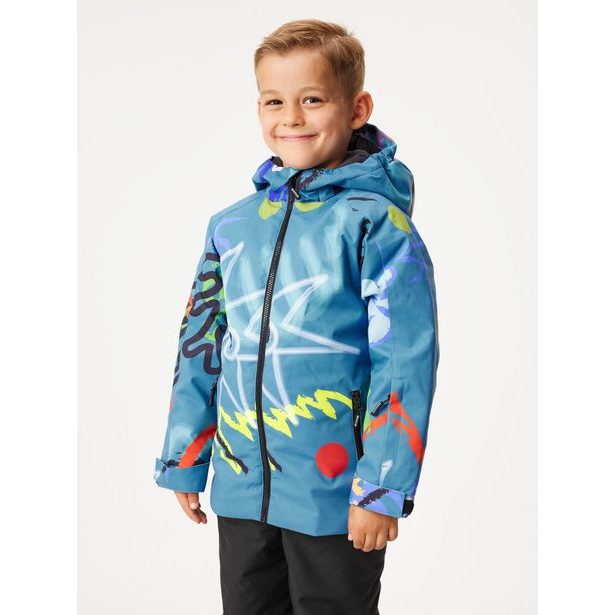 Unuo Dětská zimní bunda Polar, Kobaltová, Fantazie