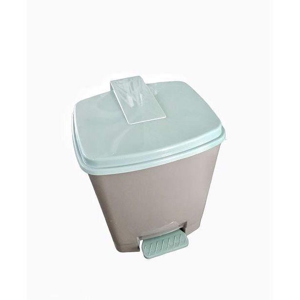 koš odp.15l GOLIÁŠ 30x32x38cm-min.modř+kam.šedá, pedálový