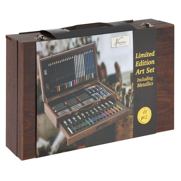 Velký dřevěný kreativní kufřík