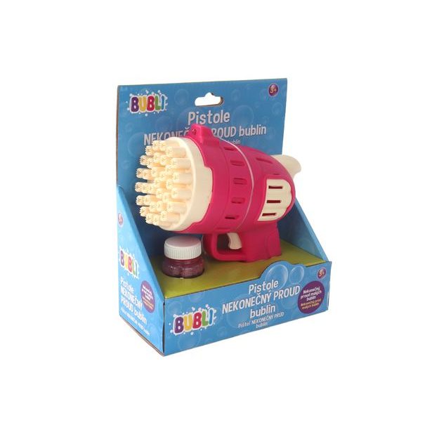 BUBLI Pistole Nekonečný proud bublin růžová
