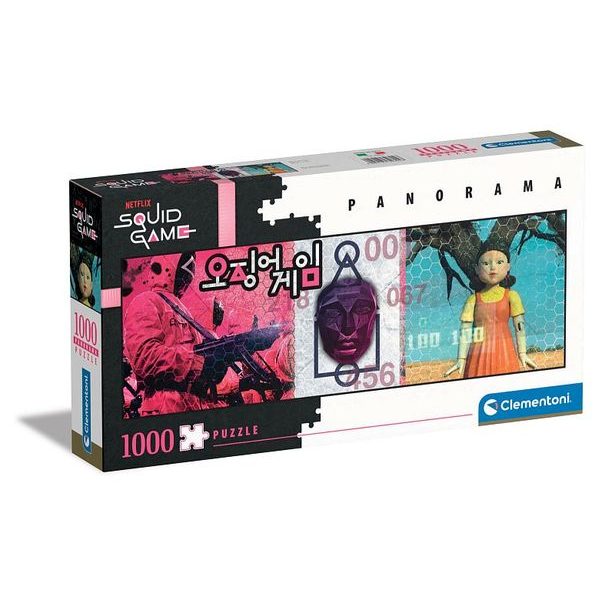 CLEMENTONI Puzzle 1000 dílků panorama - The Squid game