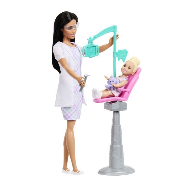 Barbie herní set povolání - zubařka černovláska