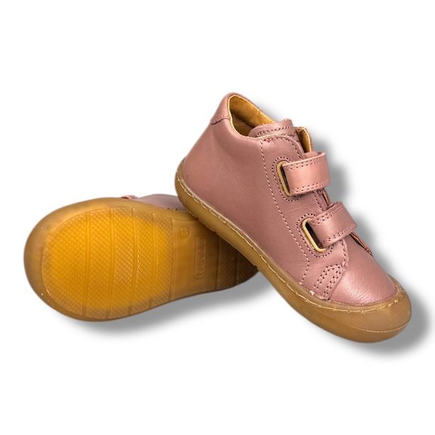 Froddo G2130328-6 – dívčí kotníkové boty starorůžové z nubuk kůže, úzký střih