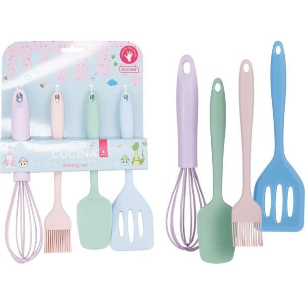sada náčiní 4díl. do kuchyně, dětská, silikon