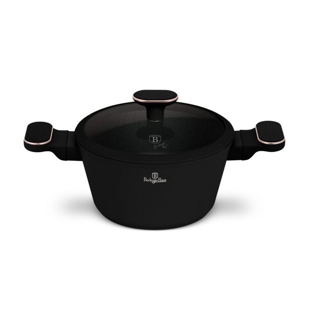 BERLINGERHAUS Kastrol s titanovým povrchem a poklicí 20 cm Black Rose Collection BH-8357