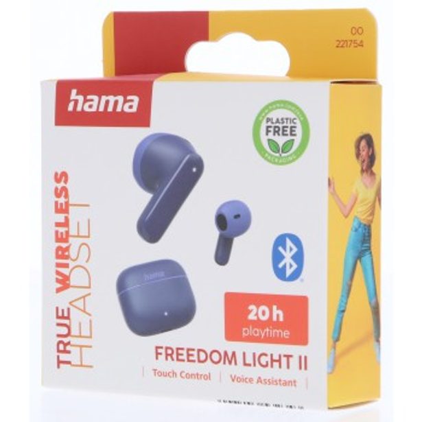 Hama Bluetooth sluchátka Freedom Light II, pecky, modrá