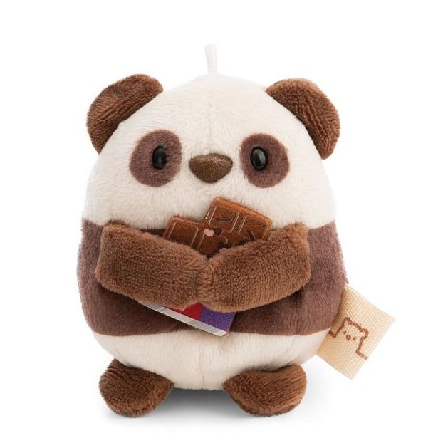 NICI NICI plyš MyMochi Panda Kono 8 cm v kostýmu popcorn s čokoládou,set dárkové bal.