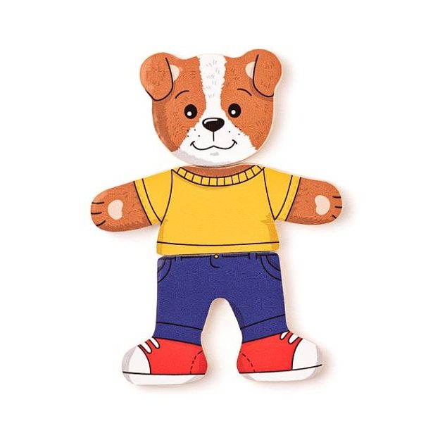 Puzzle šatní skříň "Pejsek", 18 dílů