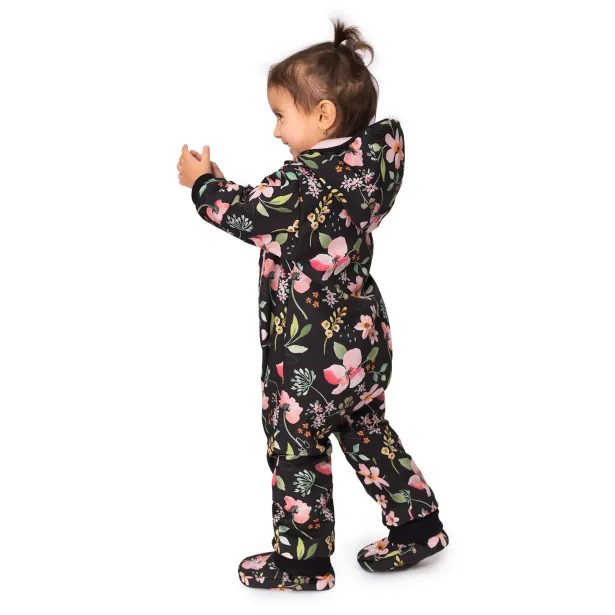 ESITO Barefoot softshellové capáčky Spring flowers - černá