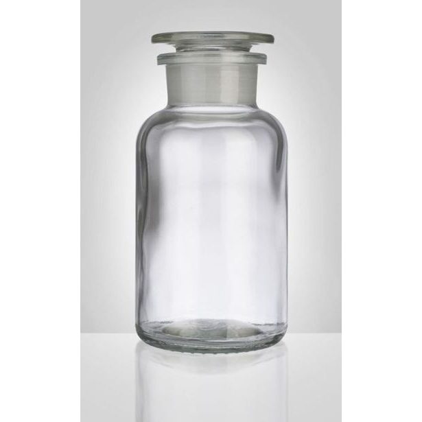 dóza-prachovnice 500ml-kul.čirá, zabr.víko, sklo