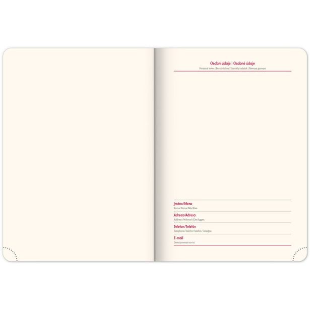 Týdenní diář Vivella Top 2025, oranžový, 15 × 21 cm