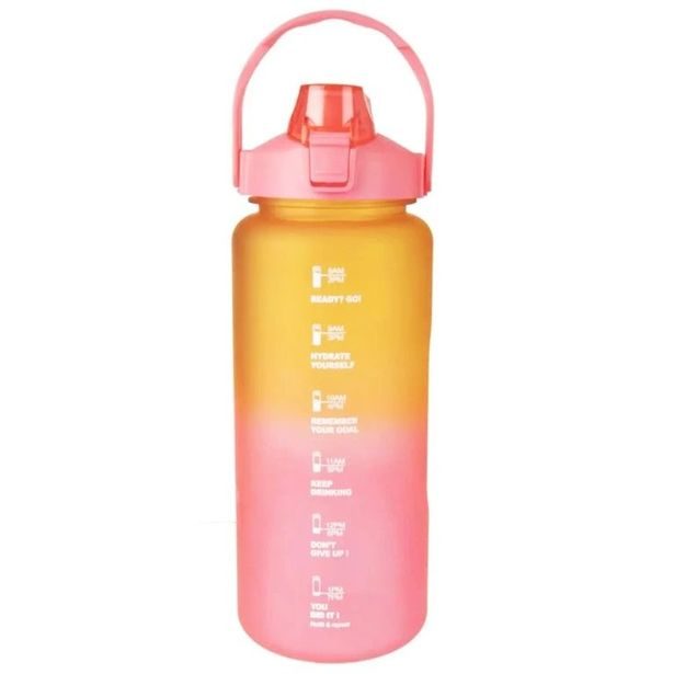 EXCELLENT HOUSEWARE Láhev sportovní MAXI 2 l růžová/žlutá KO-997100490ruzo