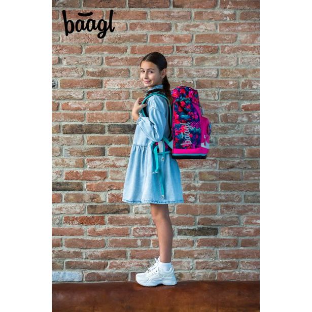 BAAGL SET 3 Airy Plus Plameňáci: batoh, penál, sáček