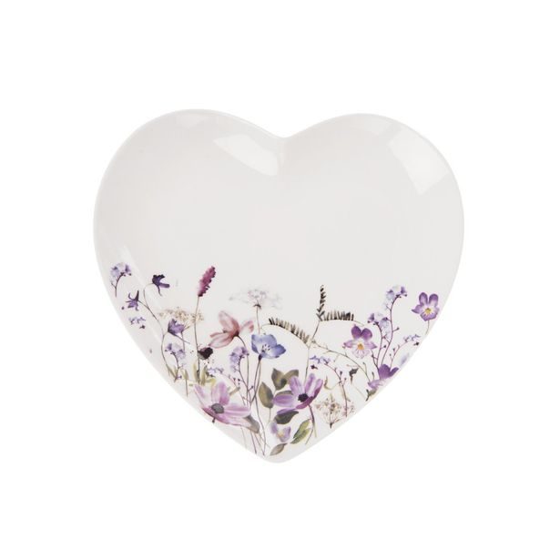Dezertní talíř LOUKA srdce 17,5x17 cm