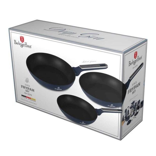 BERLINGERHAUS Sada pánví s titanovým povrchem 3 ks Deep Sea Collection BH-8379