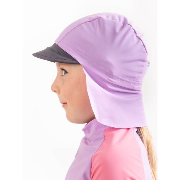 Unuo, Dětská kšiltovka s plachetkou a UV ochranou 50+, Lila