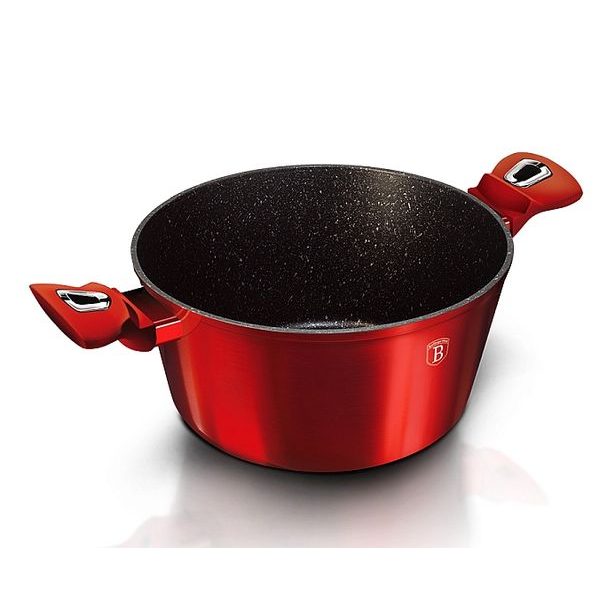 BERLINGERHAUS Sada nádobí s mramorovým povrchem 11 ks Burgundy Metallic Line BH-7142