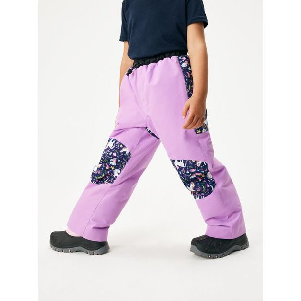 Unuo Dětské zimní rostoucí oteplovačky Polar, Lila, Jednorožci