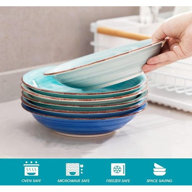 HIT Jídelní sada talířů 18 ks AZURE modrá HT-24327132