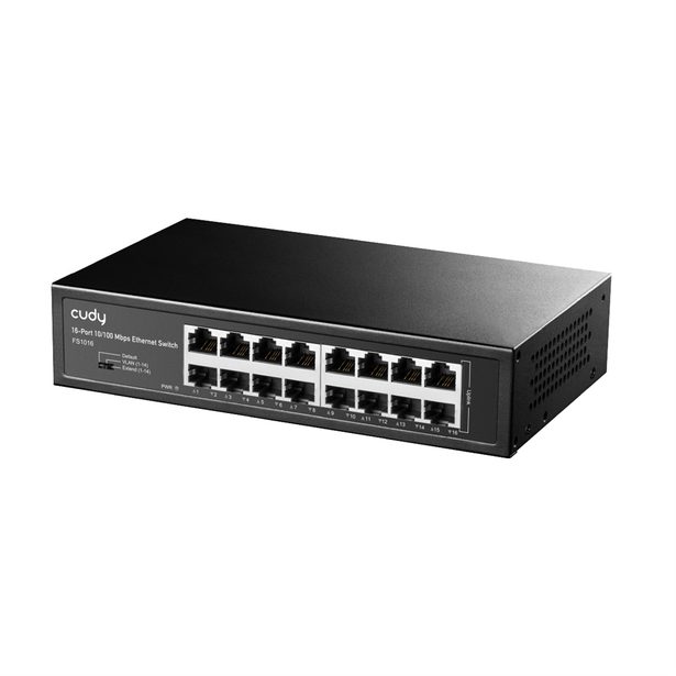Cudy switch 16portový 10/100 Mbps, kovový (FS1016)