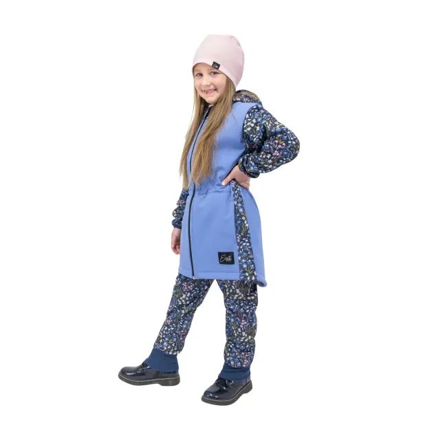 ESITO Dívčí parka Elega Meadows flowers - modrá / 86